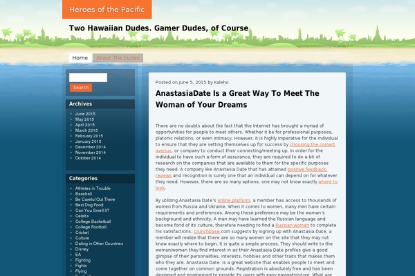 Beach theme site design template sample