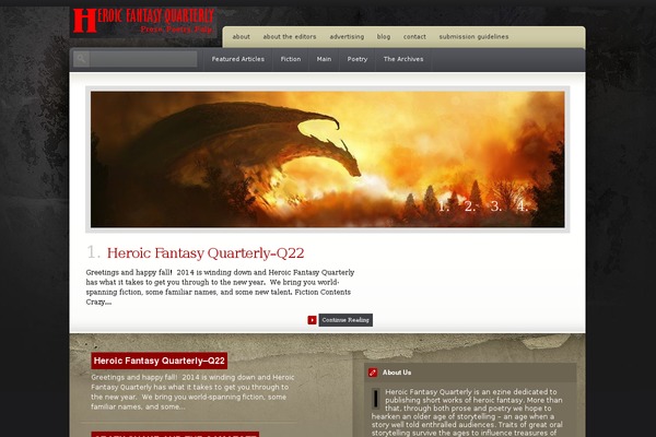 heroicfantasyquarterly.com site used Coldstone