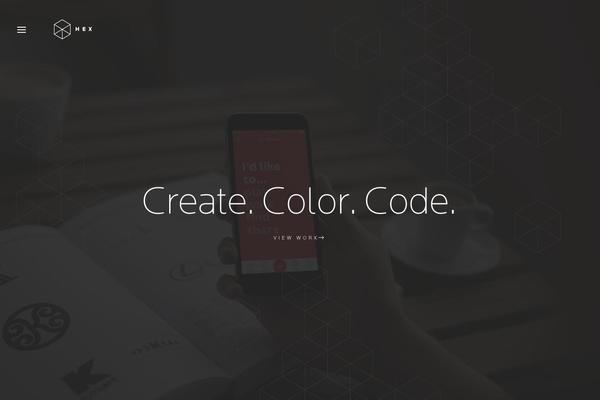 Hex theme site design template sample