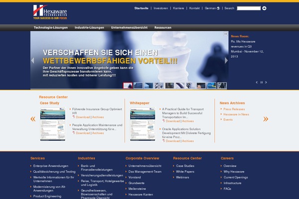 hexawaretechnologies.de site used Hexaware