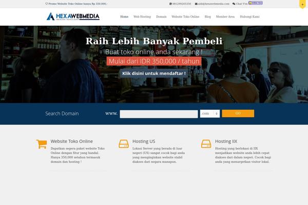 Hostme v2 theme site design template sample