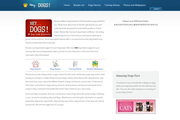 Dogs theme site design template sample