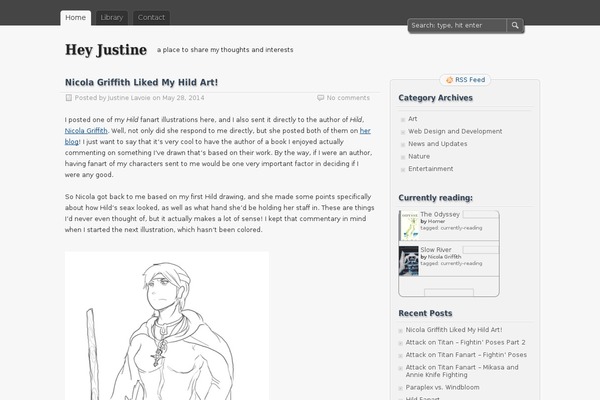 heyjustine.com site used Zbench_child