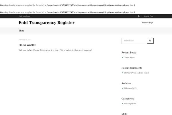 Everything theme site design template sample