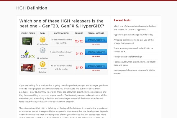 Radius theme site design template sample