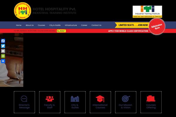Hospitality theme site design template sample