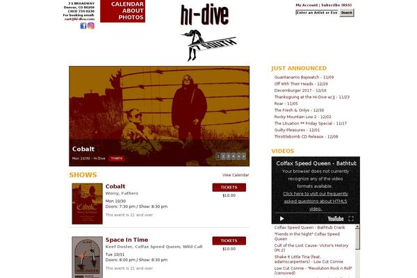 hi-dive.com site used Plot-bella