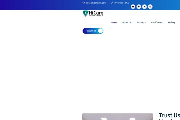 Site using Mecare-elementor plugin