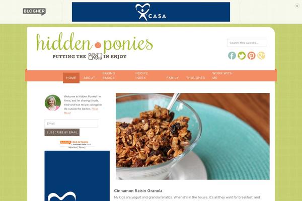 hiddenponies.com site used Delightful Child Theme