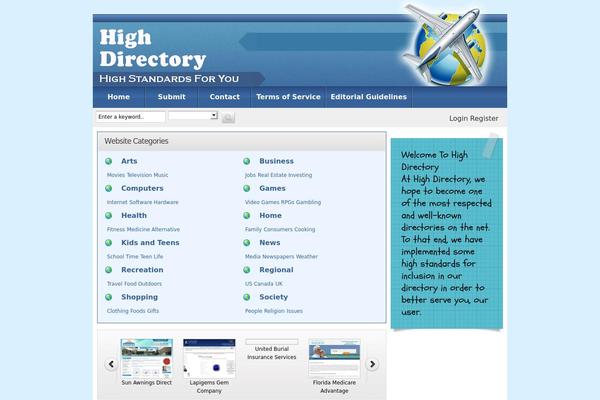 Directorypress theme site design template sample
