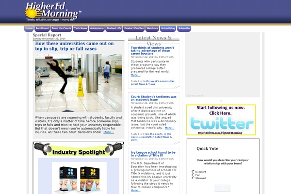 higheredmorning.com site used Default