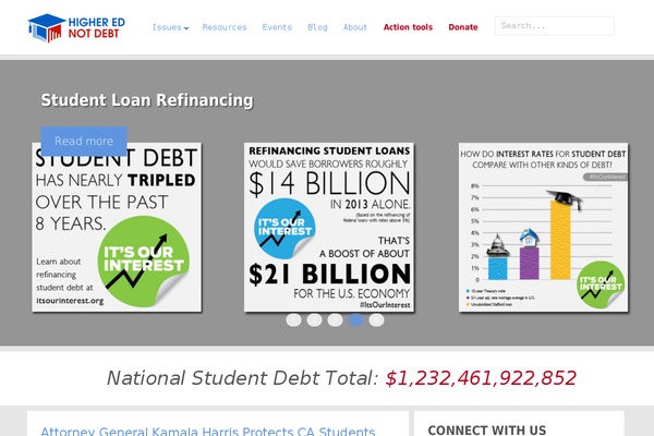 higherednotdebt.org site used Sdc