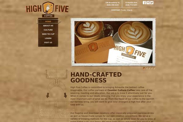 highfivecoffee.com site used H5c