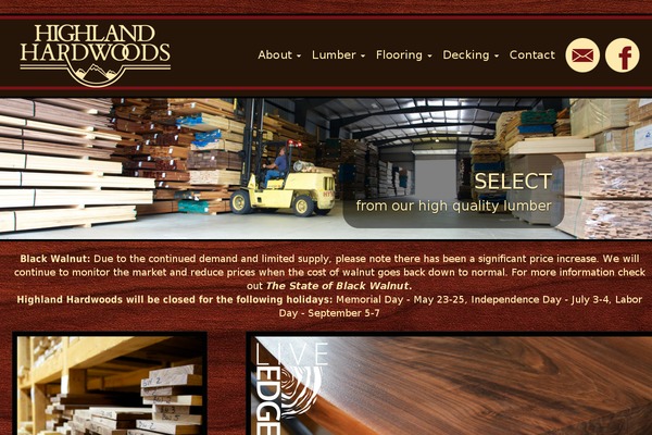 highlandhardwoods.com site used Highland