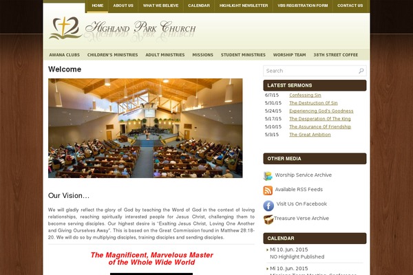 highlandparkministries.org site used Realgrand