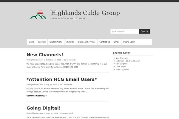 highlandscablegroup.com site used Melos