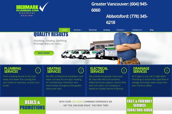 highmarkplumbing.com site used Flat Theme