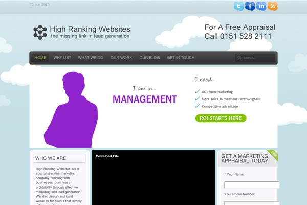Cloud theme site design template sample