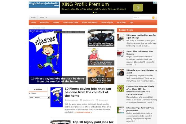 Resizable theme site design template sample