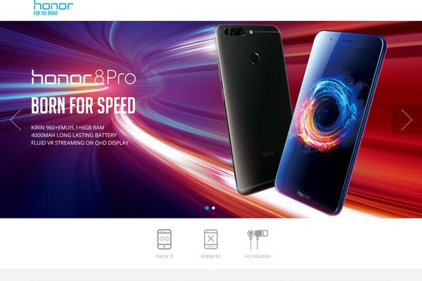 Honor website example screenshot