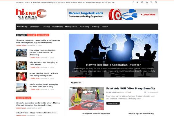 Magic Mag theme site design template sample