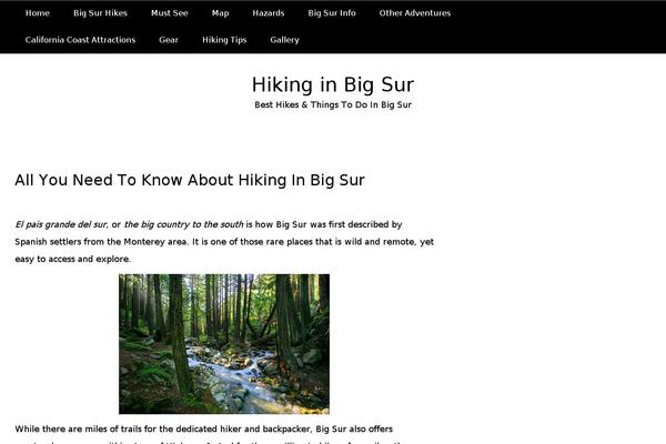 hikinginbigsur.com site used Writee