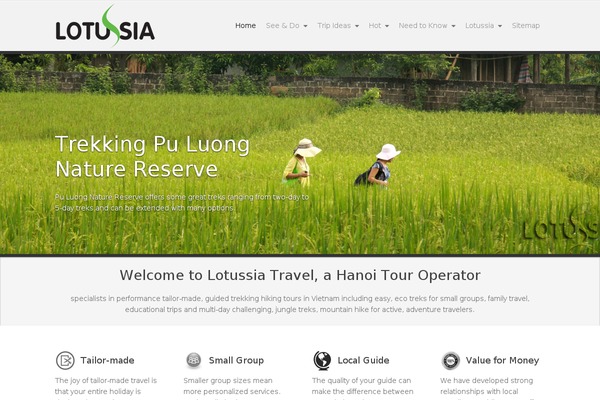 hikingvietnam.com site used Zerif-child