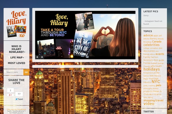 Site using Alpine PhotoTile for Instagram plugin