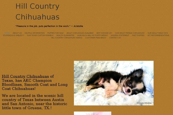 hillcountrychihuahuas.com site used Boldgrid-gridone