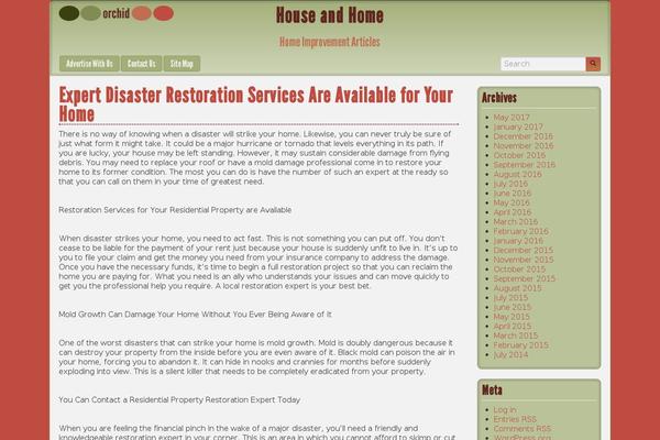 Orchid theme site design template sample