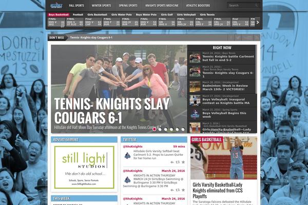 Gameday theme site design template sample