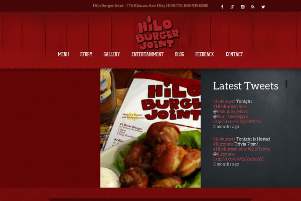 Burger theme site design template sample