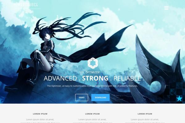 Optimizer theme site design template sample