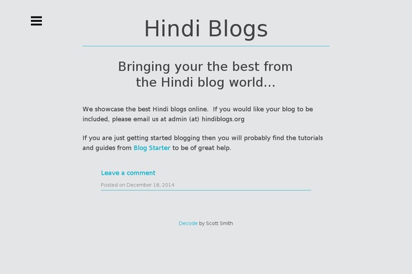 Decode theme site design template sample