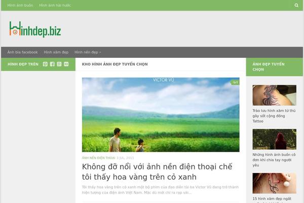 Hueman theme site design template sample