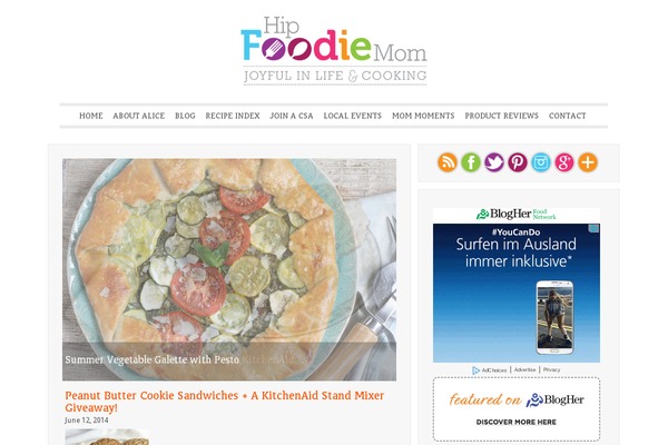 Foodie Pro theme site design template sample
