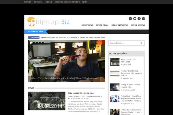 Backstreet theme site design template sample