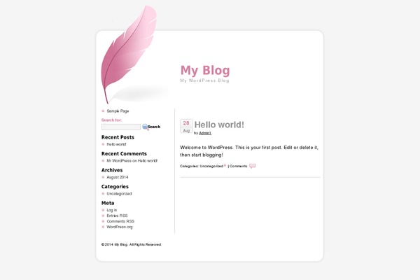 Tickled-pink theme site design template sample