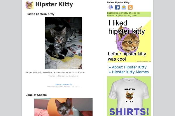 Hipster theme site design template sample