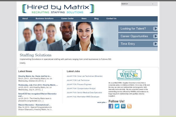 matrix theme site design template sample