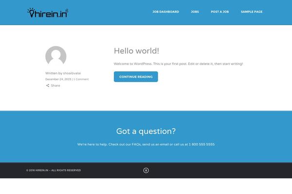 Jobify theme site design template sample