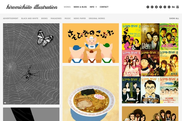 Studiofolio theme site design template sample
