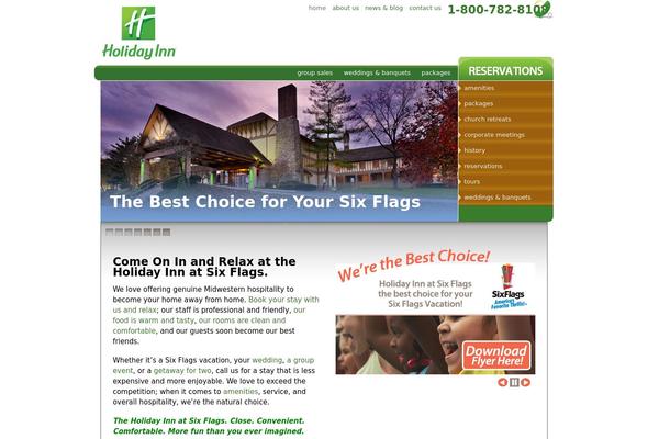 Holidayinn theme site design template sample