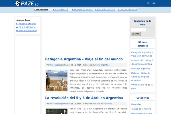 Spaze theme site design template sample