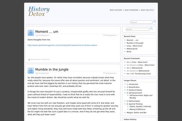 historydetox.com site used Suffusion