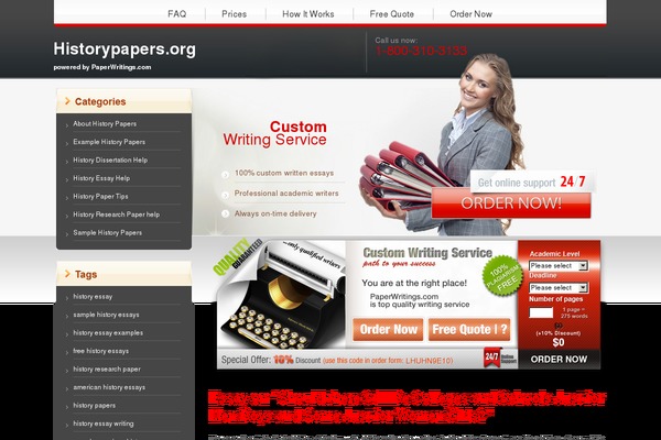 Paperwritings theme site design template sample