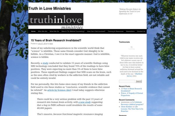 histruthinlove.com site used Twentytenchildtheme