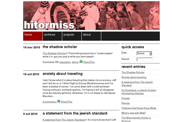 hitormiss.org site used Grid
