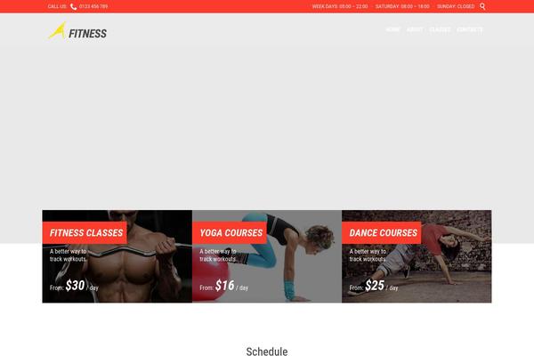 Fitness-wellness theme site design template sample