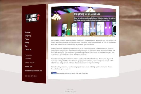 hittingthemarkdj.com site used RT-Theme 15